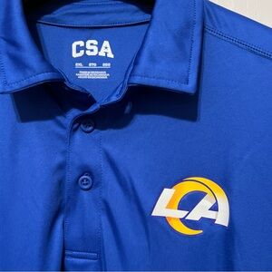 Los Angeles Rams NFL Blue and Gold Men's Polo Shirt